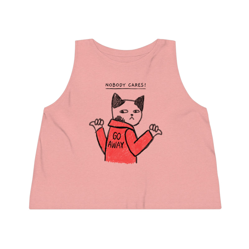 Nobody Cares, Go Away Cat Womens Tank