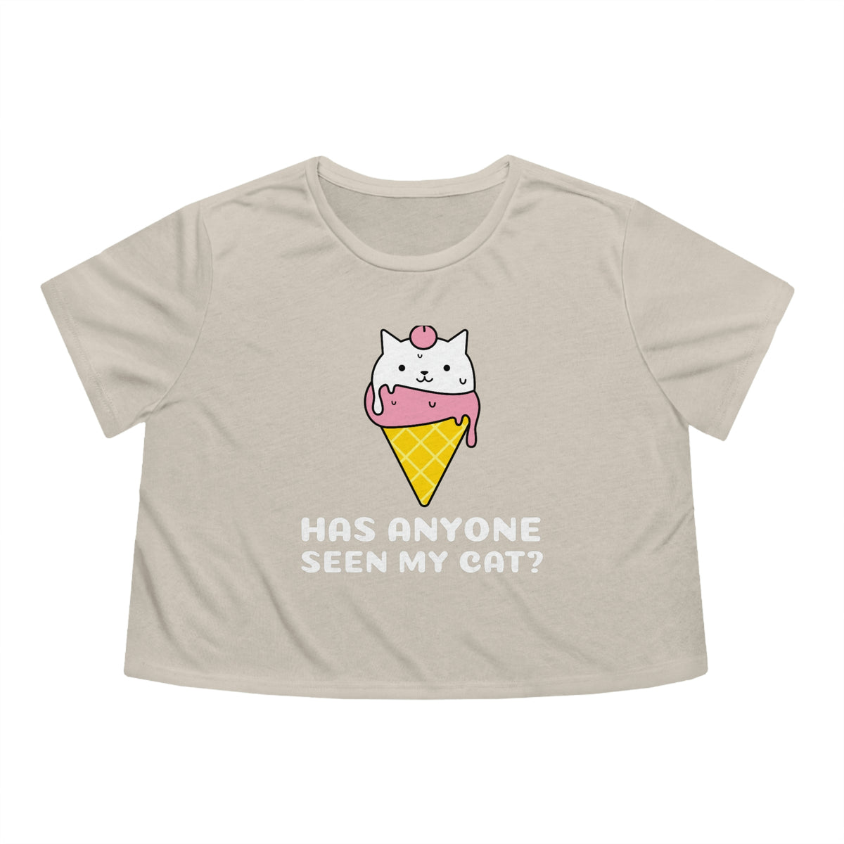 Anyone See My Cat? Womens Crop Tee