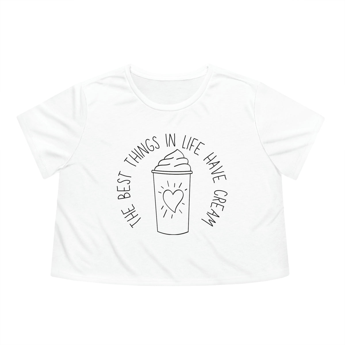 Best Things Have Cream Womens Crop Tee