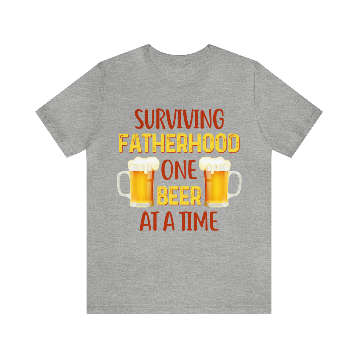 Surviving Fatherhood With Beer Mens Tee