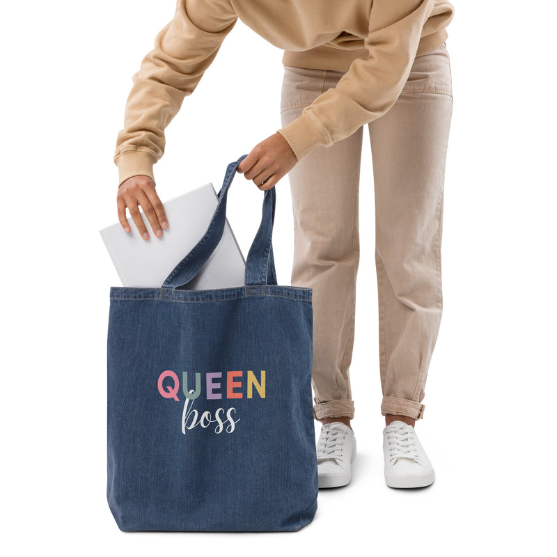 Queen Boss Denim Tote