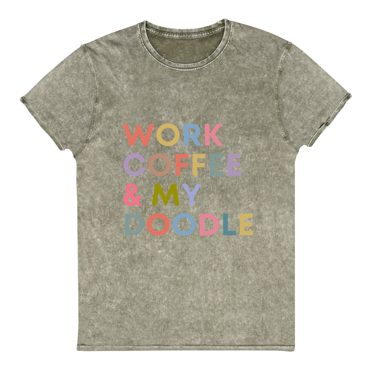 Work Coffee Doodle Mineral Wash Tee